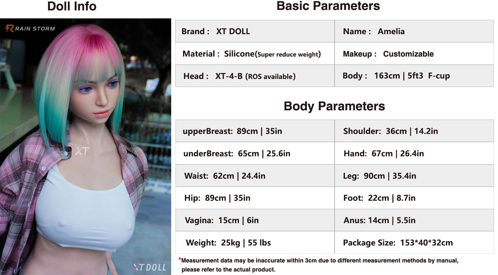 XT-4-B Body parameters
